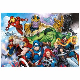 Clementoni 25718 Supercolor Avengers – Puzzle 104 Teile ab 6 Jahren, buntes Kinderpuzzle mit besonderer Leuchtkraft & Farbintensität, Geschicklichkeitsspiel für Kinder