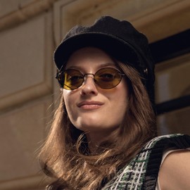 ZENOTTIC Polarised Sunglasses Women Men Retro Oval Metal Frame with UV Protection