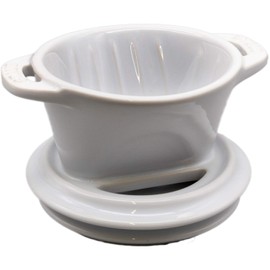 Staub 40508-535 Coffee Dripper Glossy White Ceramic Coffee Dripper 1-2 Cups, White