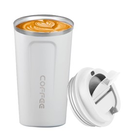 MOYAC Termos para Cafe de 510 ml, Termo Agua de Gran Capacidad de Acero Inoxidable, Termo Cafe al Vacío para Conservación del Calor y el Frío, Adecuada para Preparar Leche, Café, Té (Azul)