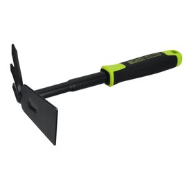 BLACK TOOLS® Garden Combination Hoe, for Loosening and Weeding, Non-Slip Handle, Corrosion-Resistant, Length 30 cm, Garden, Tub, Balcony Boxes, Flowerbeds