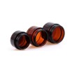 SYBL 5Pcs 10ml 0.35oz Travel Size Empty Refillable Amber Glass