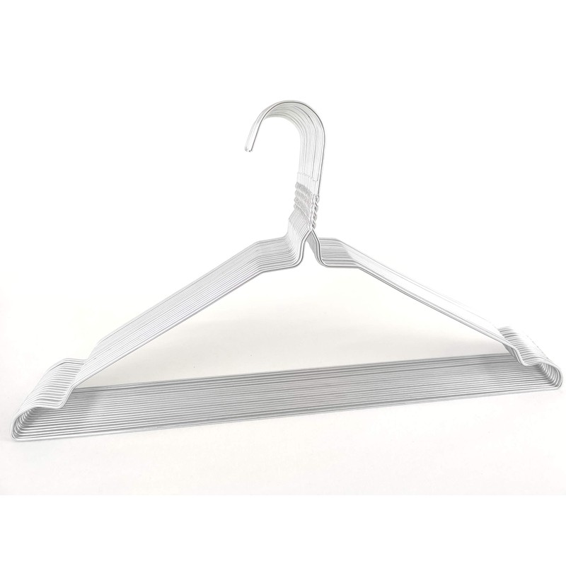DODIN HOME 10 Silver Wire Notched Hangers Space Saving Metal