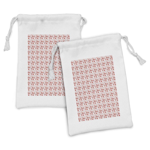 Ambesonne Music Fabric Pouch Set of 2, Various Musical Instruments