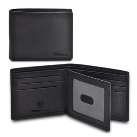 VALENCHI Leather Wallet For Men - RFID Blocking Wallet For Men - Slim Bifold Men's Wallet (Black Pebble)