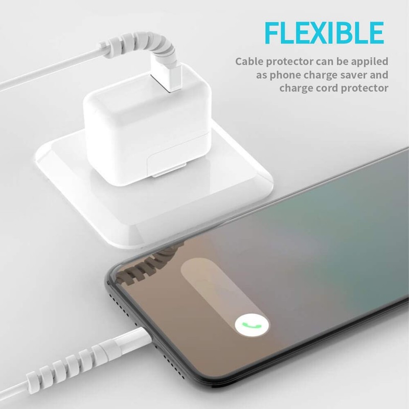 Cable Protector Spiral Phone Charge Cable Saver, Headphone, USB Cord,