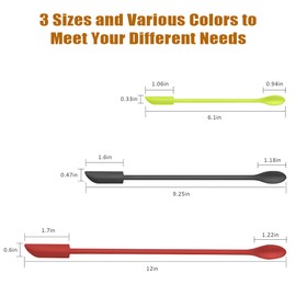 Makeup Spatula 6Pcs, Silicone Spatula Set Mini Small Spatula for food Bottle Beauty Spatula Tiny Lotion Jar Scraper to Get Last of Makeup Out（Multicolor)