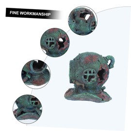 Sosoport Aquarium Accessories Fish Tank Hideout Cave Decor Diving Helmet Resin Ornaments