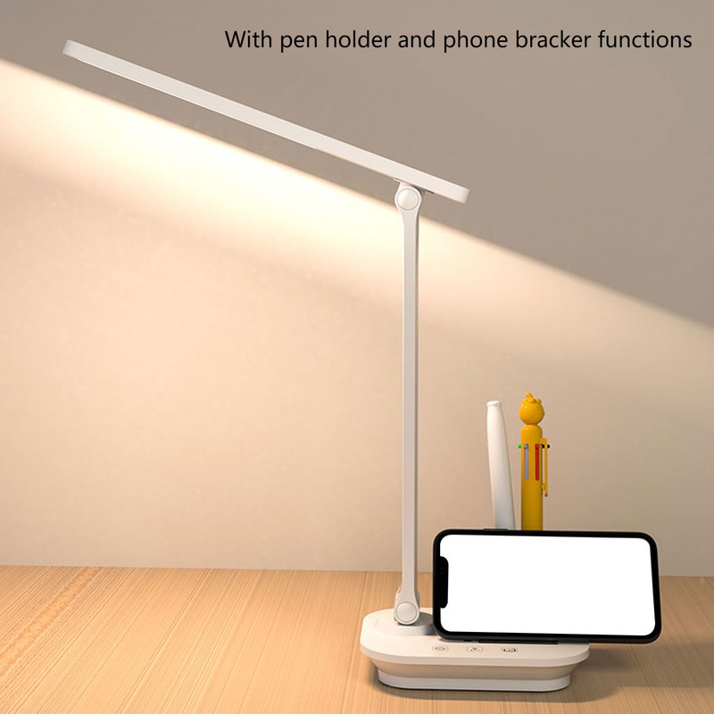 LED Desk Lamp 3 Colors Stepless Dimming Touch Control Eye