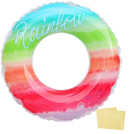 Formemory Float, Includes 2 Vinyl Repair Tapes, Float, For 1 Seater, For Children, Adults, Children, Kids, O-Shape, Strong Buoyancy, Thick, Durable, Air, Leak Resistant, Break-resistant, Stable,