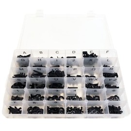 Letter Board Letters - 1 Inch Letters in Organizer Case - Pre-Cut & Sorted Plastic Characters 300 Pieces - Home-Office-School Decor - For Felt Letterboard