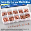 Glarks 270Pcs M2 M2.5 M3 Flat Head Solid Rivets, 9