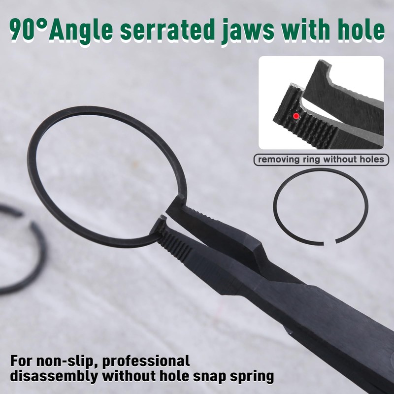 SPEEDWOX 9 inch Angle Tip Lock Ring Pliers for Transmission,