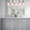 Wanluce Brushed Nickel Bathroom Lighting Fixtures Over Mirror 5 Light