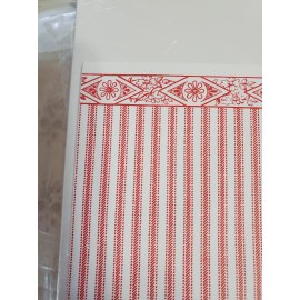 Unbranded  Dollhouse Wallpaper Striped With Border 1:12