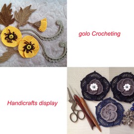 golo Cotton Crochet Thread Balls Size 10 Cotton Knitting Thread Yarn for Crochet Blue 633