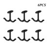 Niaciswe Ceiling Hooks Black Pack of 6 Hooks Ceiling Clothes