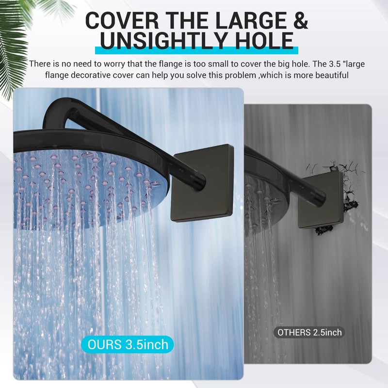 3.5 Inch Large Shower Arm Flange Square Plumbing Cover Plates
