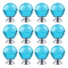 BNYZWOT 12 PCS Crystal Cabinet Knobs Round Glass Bubbles Knobs