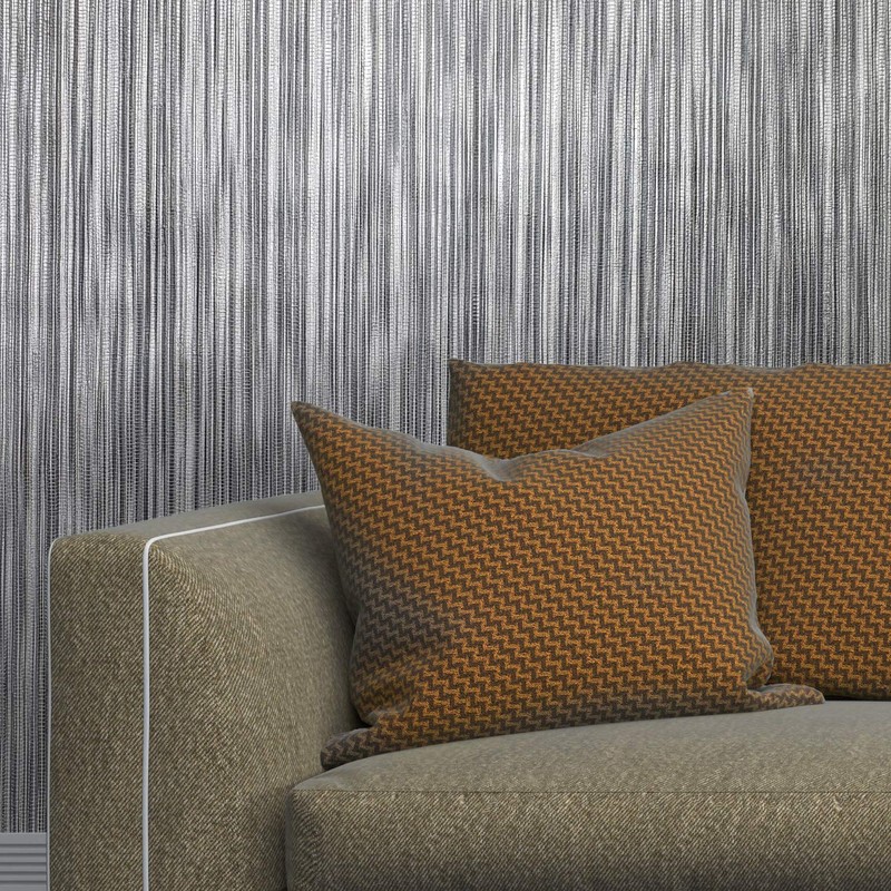 Portofino Italian Wallpapers Wallpaper Gray Black Silver Metallic Textured Faux