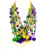 YSPPF 15 Pcs Mardi Gras Jingle Bell Beads Gold Purple