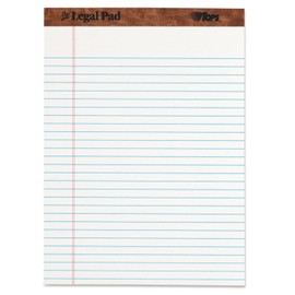 TOPS 7533 Legal Pads,Legal Ruled,8-1/2-Inch x11-3/4-Inch,50Sht,12Pack/DZ,CA