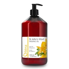 Oïléna - Hypericum Oil St. John's Wort Oil Red Oil 500 ml | Organic and 100% Certified | Massage Oil and Skin Care | Hair and Face Oil | Promotes Blood Circulation, 500 ml, Pack of 1