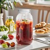 eleganttime 64 oz Mason Jar Wide Mouth 3 Pack,Large Half