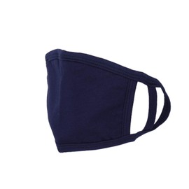 Kids 2 Ply Face Mask Washable Reusable Face Covering for Children, Cotton Face Mask Breathable Safety Mask Protection from Pollution, Navy Blue, 14cm x 10cm, 5pcs