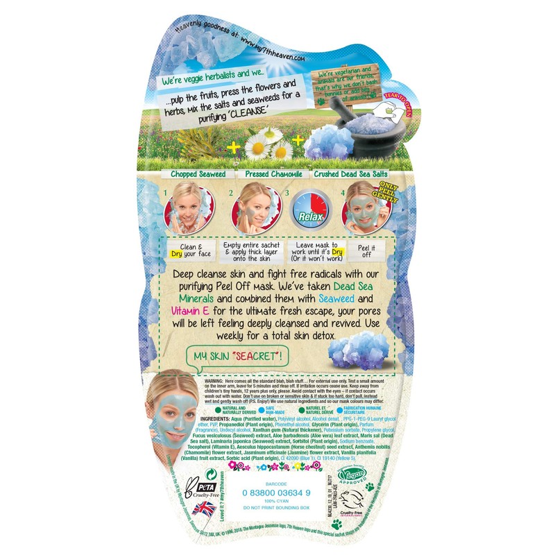 7th Heaven Dead Sea Peel-Off Face Mask, 10 ml