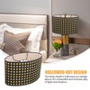 SEWACC Medium Lamp Shade Hollow Out Metal Lampshade Oval Shaped