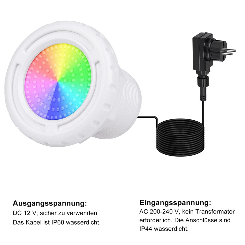 KWODE LED Underwater Pool Lighting for Above Ground Pool, 12