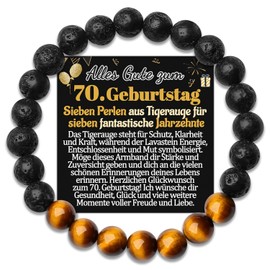 70 Geburtstag Männer Armband Geschenk für den 70. Geburtstag Geschenke zum 70er Geburtstagsgeschenke Siebzig Jahre Jährige Armbänder Papa Opa Onkel Mann Schwiegervater Bruder Schmuck Geburtstagskarte