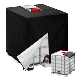 IBC Tank Cover, 1000L IBC Cover 420D Cover IBC Tank, 120 x 100 x 116 cm Rainwater Tank Container Cover for IBC Container