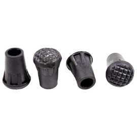 Mons Peak IX Trekking Hiking Walking Poles Rubber Tips (4-Pack) Replacement Tip Protectors