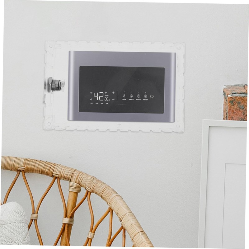 Operitacx Transparent Locking Thermostat Cover with Key Air Conditioner Thermostat