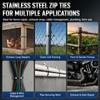 ZyCooom Stainless Steel Zip Ties Gun Kit with 304 Metal