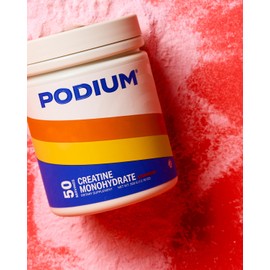 Podium Nutrition, Solos | Creatine Monohydrate, 50 Servings, Strawberry, Boost Athletic Performance