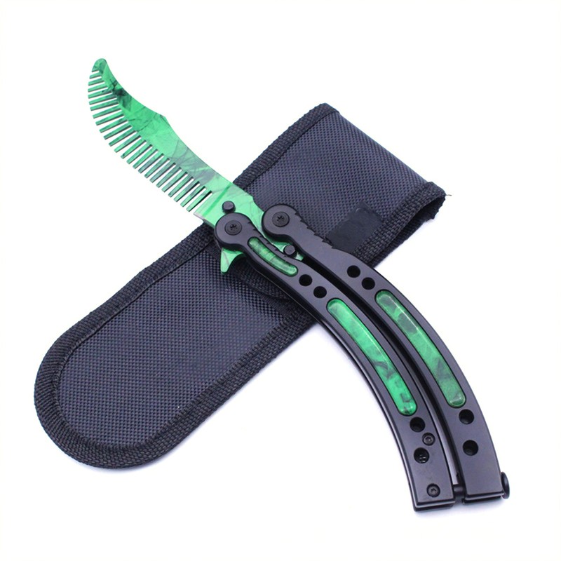 Foldable Comb Stainless Steel Butterfly Exercise Training Comb Styling Tools