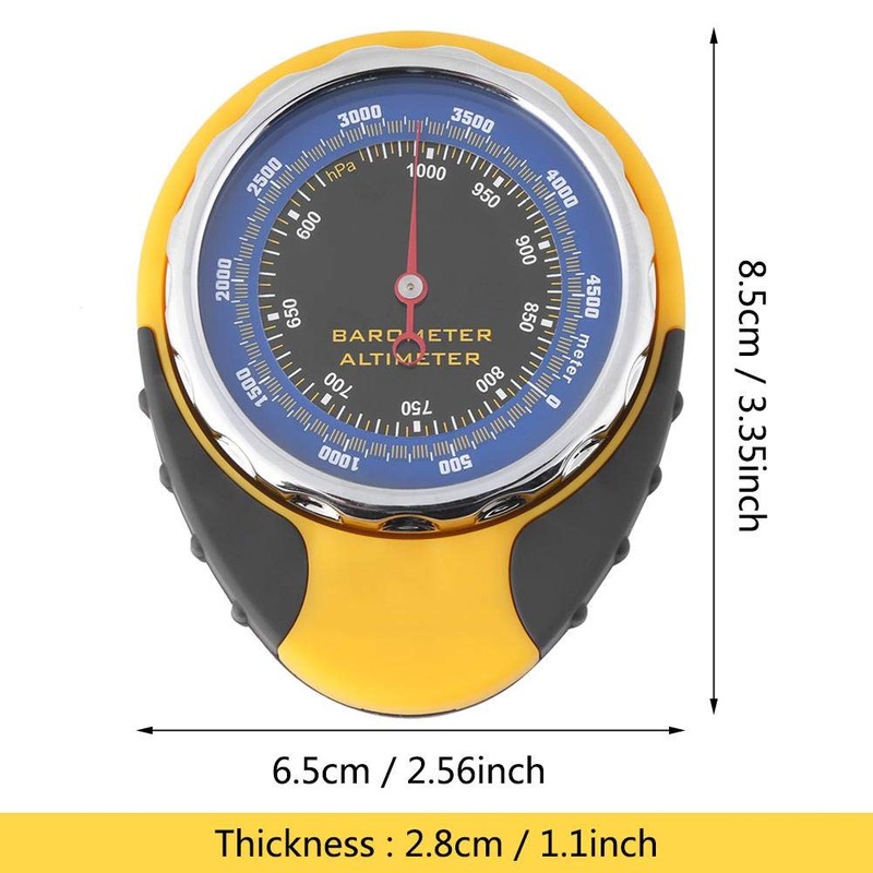 BuyWeek Altimeter Compass, 4 in 1 Mini Altimeter Barometer Compass