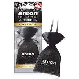 AREON Pearls I Car & Home Air Freshener I Quality Perfume I Black Crystal (Pack of 3)