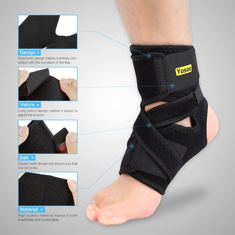 Yosoo Ankle Brace - Breathable Neoprene Adjustable Compression Ankle Support