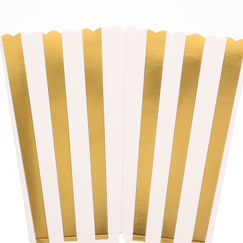 NUOBESTY 24pcs Paper Popcorn Boxes, Cardboard Candy Container Mini Popcorn