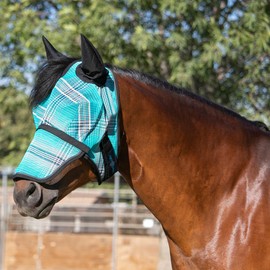 Kensington Signature Fly Mask w/Removable Nose, Soft Mesh Ears & Forelock Opening Size: L-Average Color: 2021 - Atlantis
