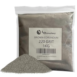 LE LEMATEC Brown Corundum Abrasive Blasting Media #220 - Ideal for Surface Prep & Coating Removal, Rust Removal, Cleaning, Deburring, and Etching, 2.2lbs Starter Bag (LEI17-2)