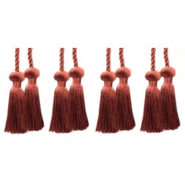 DÉCOPRO (TM) Curtain Tieback, Style# CCT, Color# K35 - Dark Rust Orange [Set of 4]