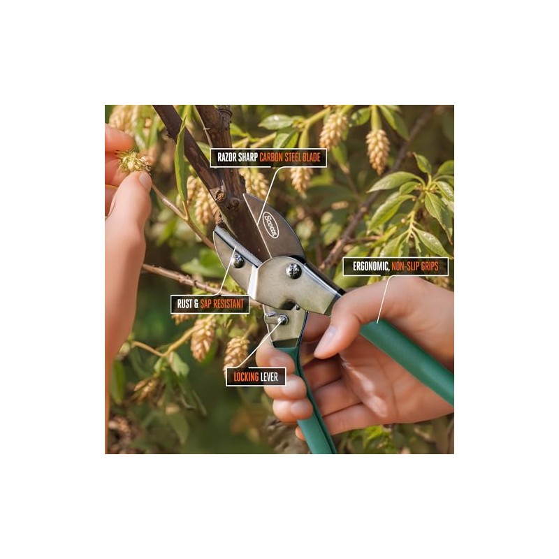Scotts 8 in. Anvil Pruning Shears – 1/2 in. Cutting