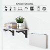 YUMORE Folding Shelf Brackets, 8 Inch Heavy Duty Collapsible Shelf