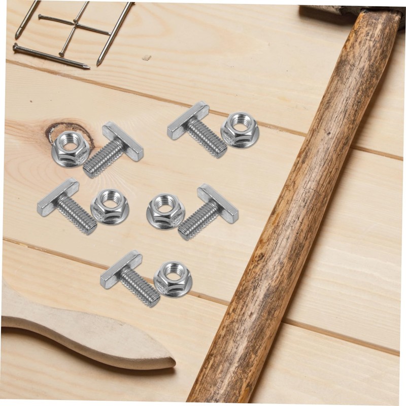 DOITOOL 304 Stainless Steel M8 T-Bolt Screws Flange 20pcs Set
