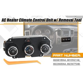 AC Heater Climate Control Unit Heat Defrost Compatible with RAM 1500 2500 3500 2013-2018 HVAC Climate Control Replace 68268189AA 68105021AC 68105021AD 68105021AE 68105021AF 68226600AA